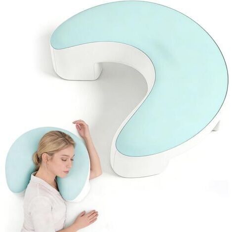 Coussin de positionnement latéral avec trou pour les bras, oreiller ergonomique en mousse à mémoire de forme, coussin orthopédique pour les personnes dormant sur le côté, pour le cou et les