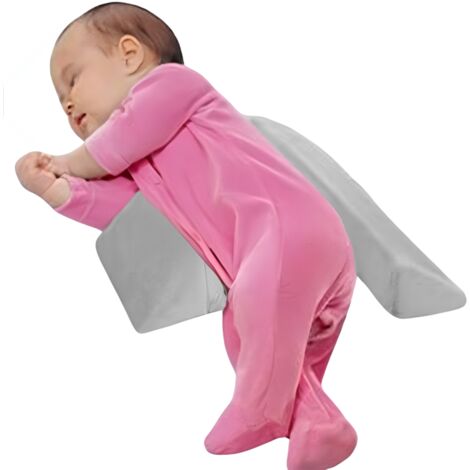 Coussin de positionnement latéral pour bébé, support triangulaire, amovible - gris