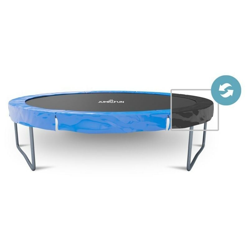 Jump4fun - Coussin de protection des ressorts pour Trampoline, réversible bleu / noir : ø 12Ft