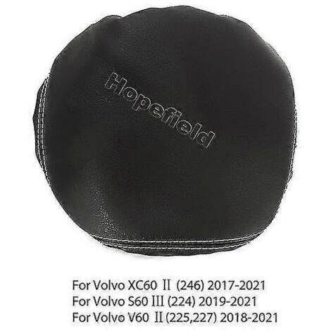 Coussin de protection en similicuir pour console centrale, boîte à gants et accoudoir, compatible avec Volvo S90, V90, XC90, XC60, S60 et V60 (pièces intérieures - boîte à gants) - Noir et blanc