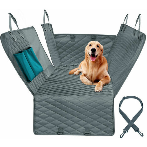 Siège de voiture pour chien avec coussin imperméable, hamac demi-siège pour  chien, crochet, maille respirante et ceinture de sécurité réglable pour  siège arrière, S, M, L : : Animalerie
