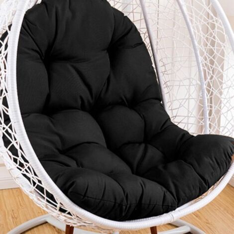 Coussin de remplacement pour chaise touffetée imperméable, fermetures éclair épaisses, coussins de siège souples en forme d'œuf, coussins de chaise durables pour balançoires hamac d'intérieur et d'ext