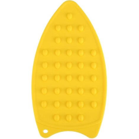 Coussin de repos en fer en silicone, coussin de repos de protection à chaud en fer en silicone, tapis antidérapant résistant à la chaleur pour le repassage du tapis résistant à la chaleur(Jaune)
