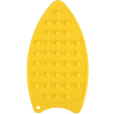 Coussin de repos en fer en silicone, coussin de repos de protection à chaud en fer en silicone, tapis antidérapant résistant à la chaleur pour le repassage du tapis résistant à la chaleur(Jaune)