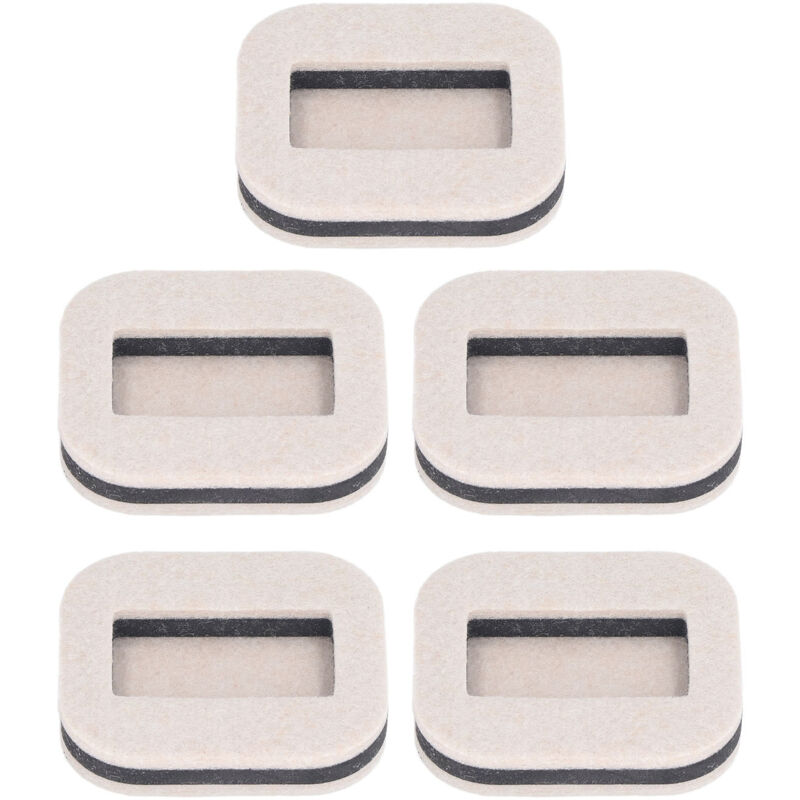 Coussin de Roue de Chaise en Feutre, Coupe de Roue en Feutre Réutilisable EVA 5 Pièces Design Concave Rectangulaire pour Lit (couleur de haricot)