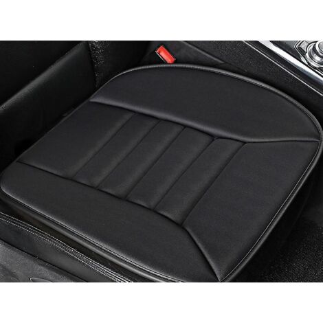 Coussin de siège auto en mousse à mémoire de forme noire, protection de chaise antidérapante et housse de siège auto pour la maison, le bureau et la voiture (47x48x3cm)