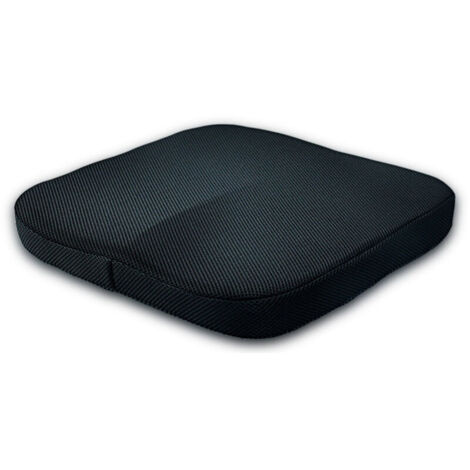 Coussin de siège carré confortable en mousse à mémoire de forme – idéal pour chaise de bureau, siège auto et fauteuil roulant