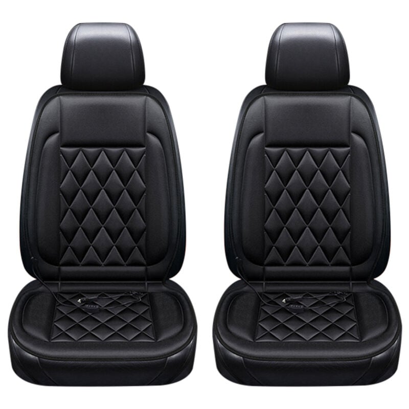 Lifcausal - Coussin de siège chauffant 12 v pour coussin de siège de voiture, housse de siège de voiture chauffante rapidement, température réglable
