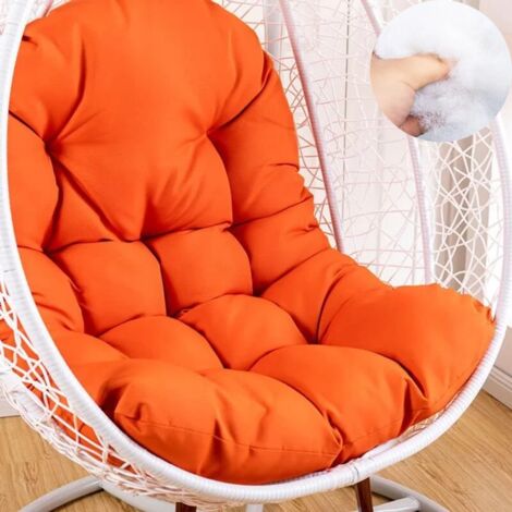 Coussin de siège de balançoire épais et imperméable pour jardin, maison, terrasse, bureau, cour (orange 80 x 120 cm)