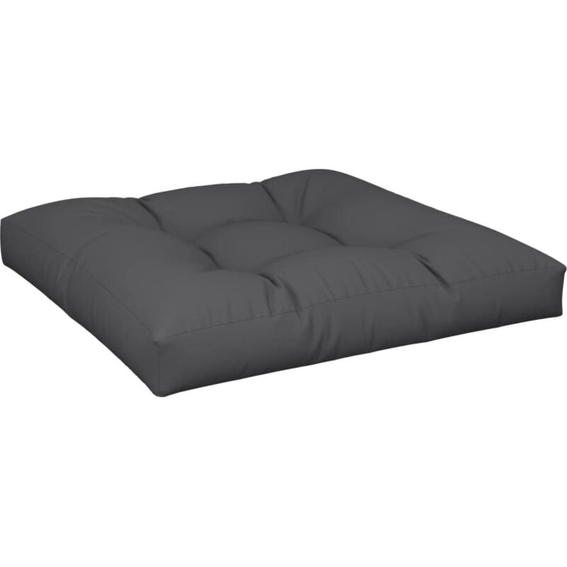 Vidaxl - Coussin de palette noir 70x70x12 cm tissu