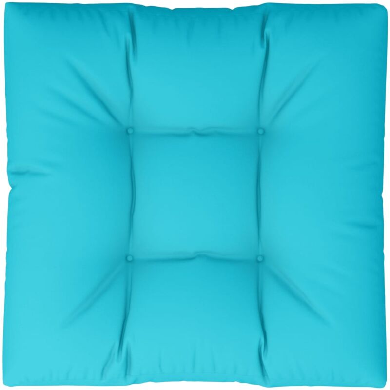 Coussin de palette turquoise 80x80x12 cm tissu vidaXL