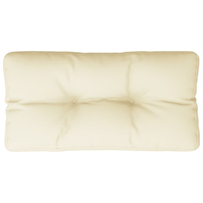 Coussin de palette crème 70x40x12 cm tissu vidaXL