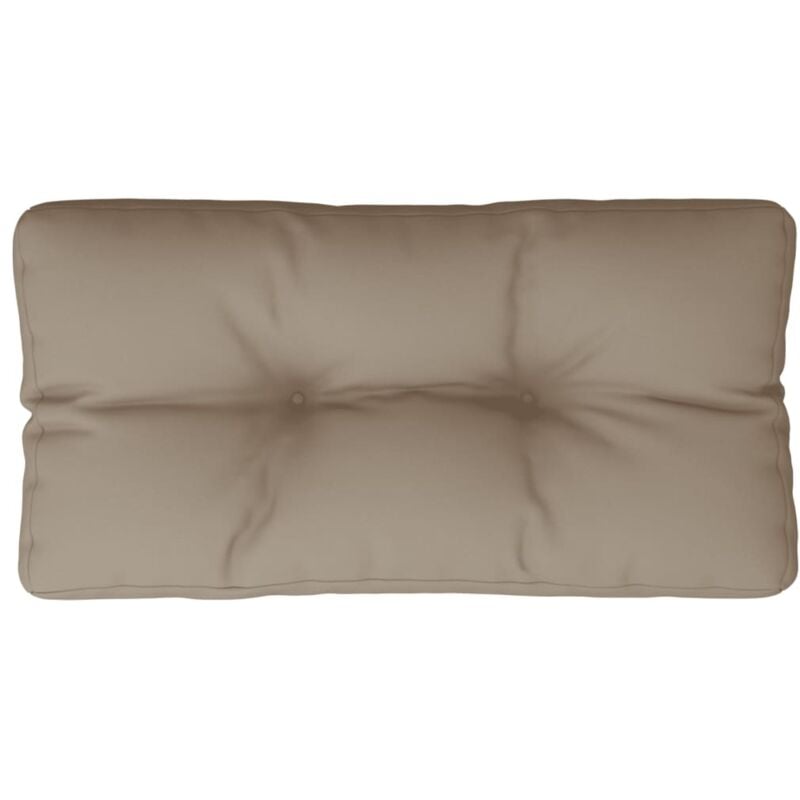 Vidaxl - Coussin de palette taupe 80x40x12 cm tissu