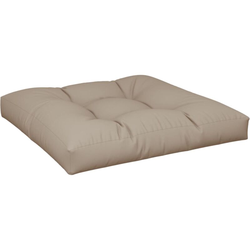 Vidaxl - Coussin de palette taupe 70x70x12 cm tissu