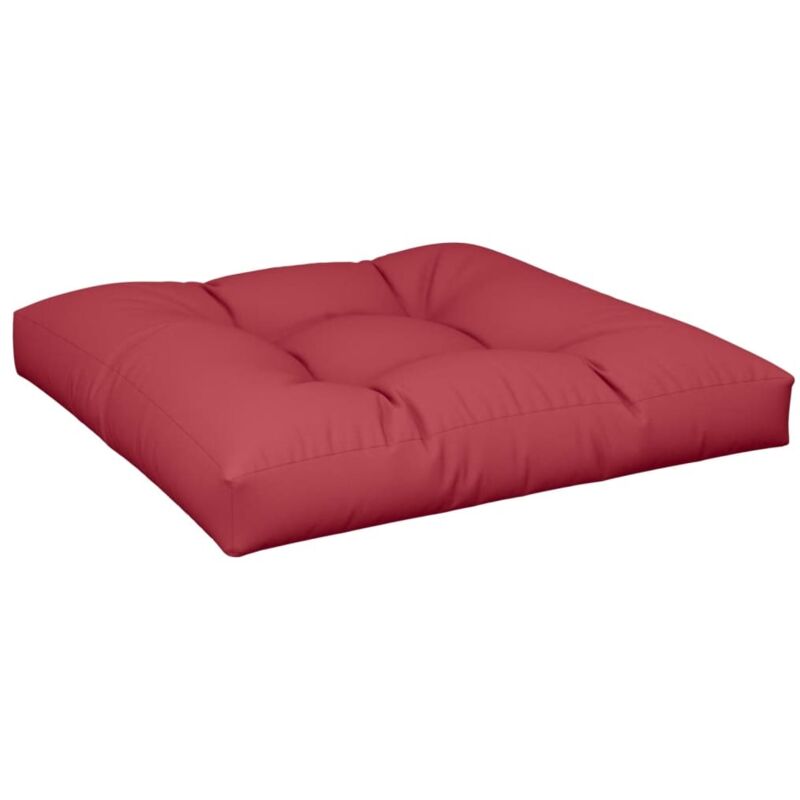 Vidaxl - Coussin de palette rouge bordeaux 70x70x12 cm tissu