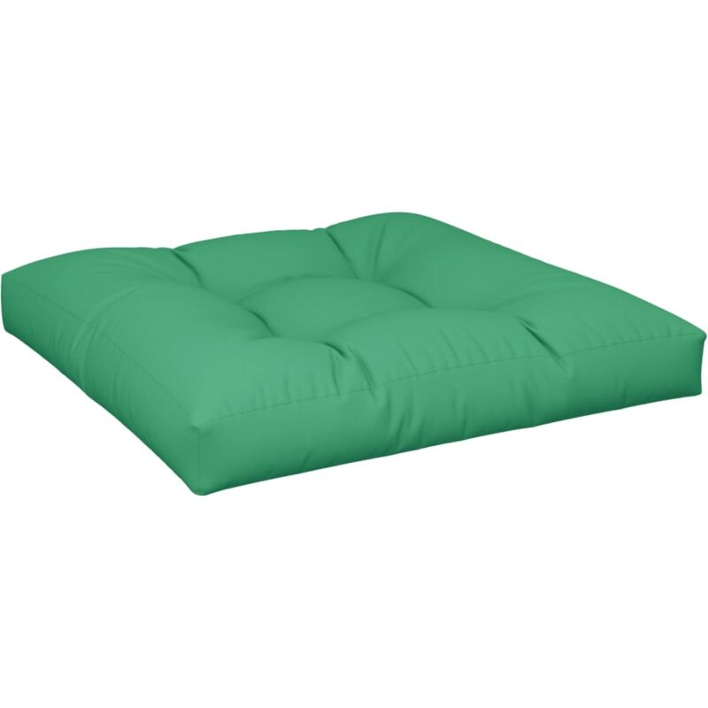 Coussin de palette vert 70x70x12 cm tissu vidaXL