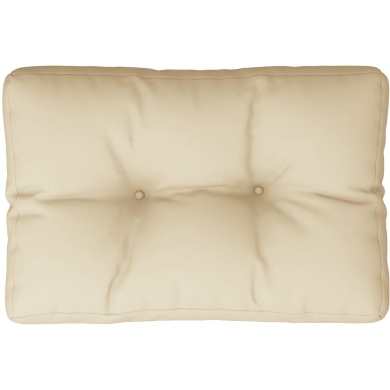 Coussin de palette beige 60x40x12 cm tissu vidaXL