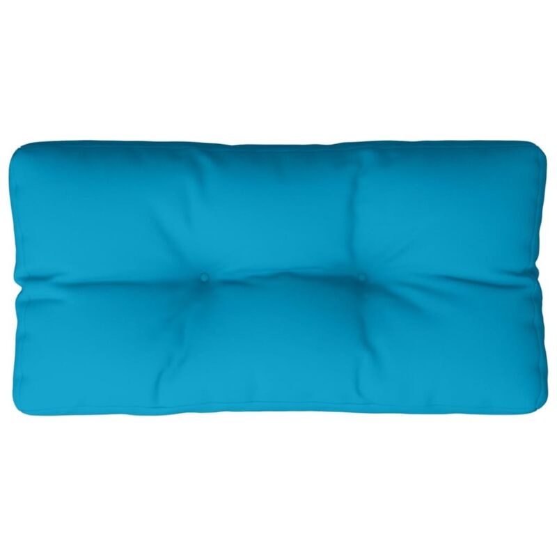 Coussin de palette bleu clair 70x40x12 cm tissu
