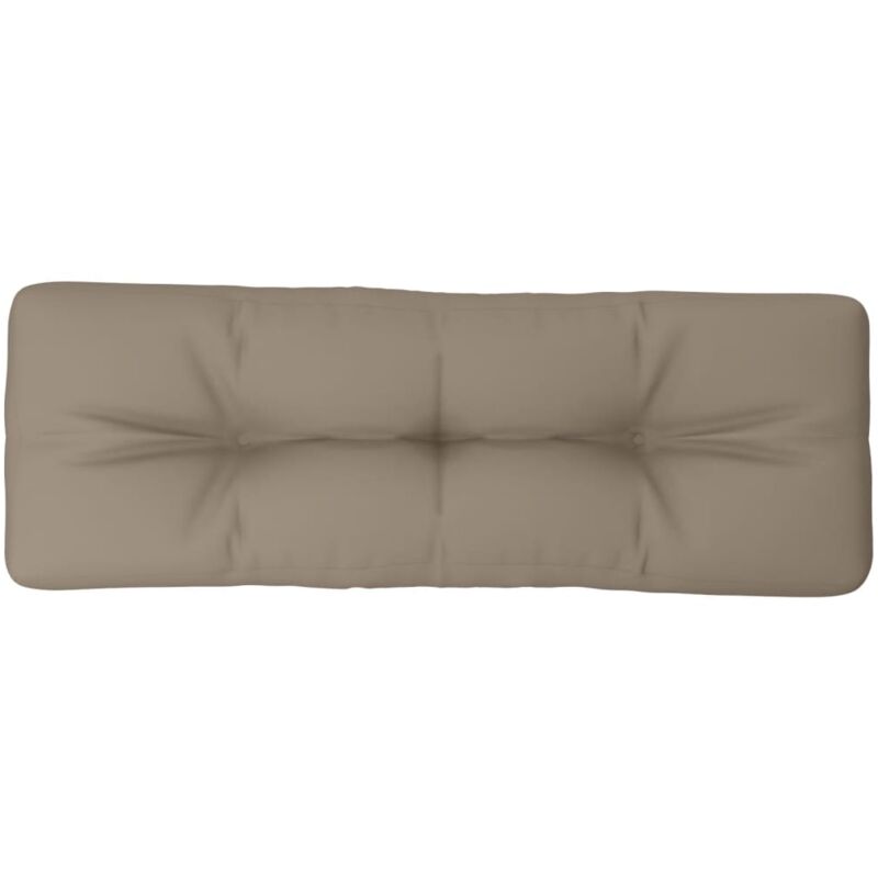 Vidaxl - Coussin de palette taupe 120x40x12 cm tissu