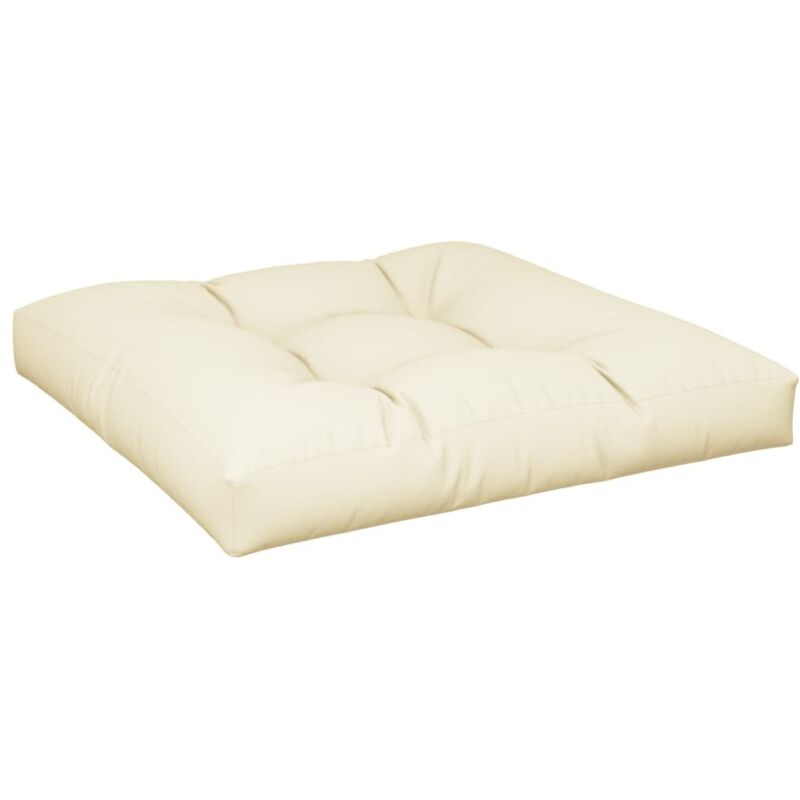 Vidaxl - Coussin de palette crème 70x70x12 cm tissu