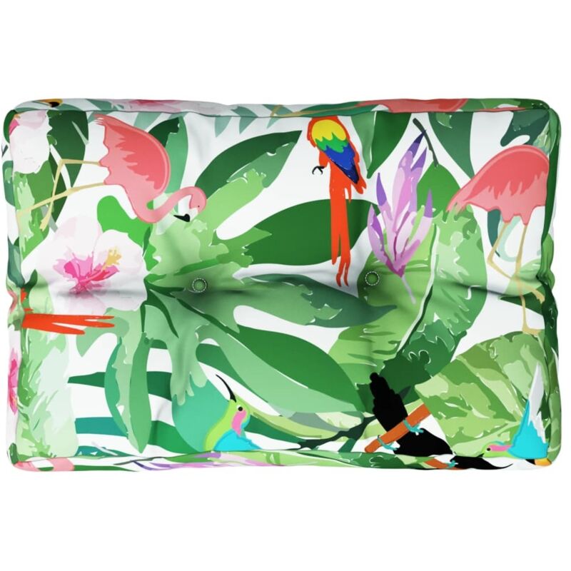 Coussin de palette multicolore 50x40x12 cm tissu Vidaxl
