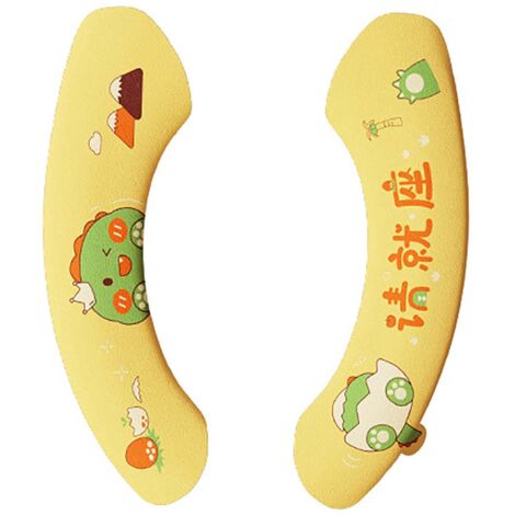 Coussin de siège de toilette antistatique imperméable, housse de siège de toilette mignonne à motif dessin animé pour la décoration de la salle de bain, petite taille, jaune clair