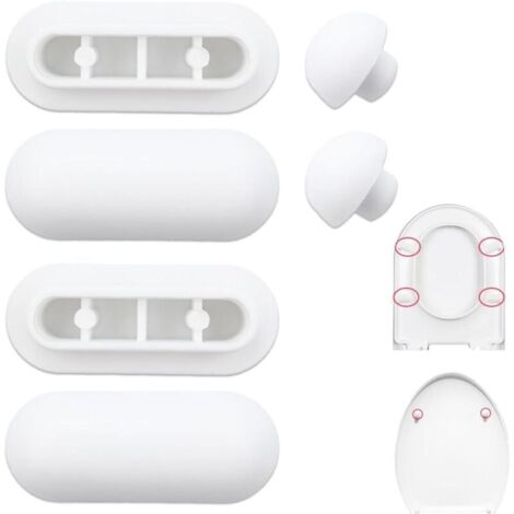 Coussin de siège de toilette, coussinet en caoutchouc absorbant, amortisseur de choc pour siège de toilette, facile à installer.