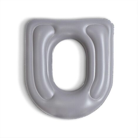 Coussin de siège de toilette gonflable avec ventouses, compatible avec les sièges de toilette allongés standard, rehausseur de siège de salle de bain.