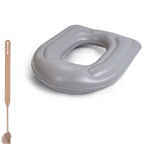 Coussin de siège de toilette gonflable. coussin surélevé en forme de beignet. siège de toilette réglable en hauteur. soulagement de la douleur du coccyx - Livré avec lève-couvercle de toilette