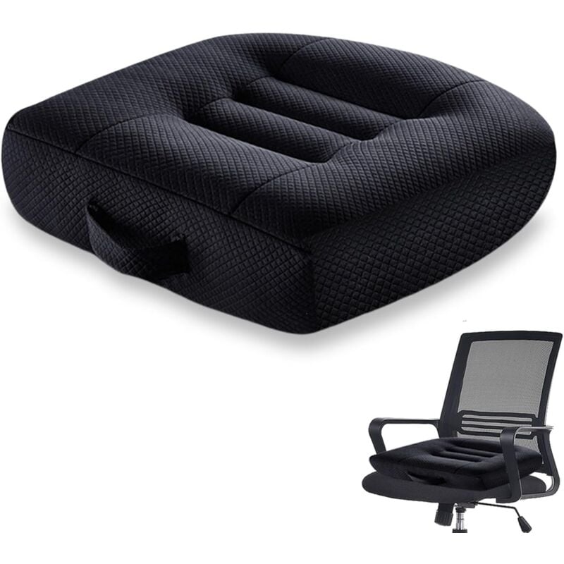 Fitags - Coussin de siège de voiture - 40 x 40 cm - Ergonomique - Orthopédique - Pour chaise de bureau, voiture, fauteuil roulant ou rehausseur pour