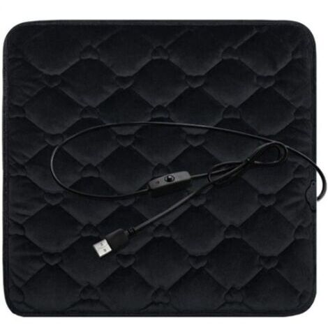 Coussin de siège de voiture chauffant USB, coussin chauffant électrique 5V, housse chauffante antidérapante pour chaise, chaise de bureau chaude d'hiver, canapé de maison