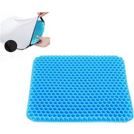 Coussin de Siège en Gel Coussin Anti Escarres Coussin de siège avec Housse antidérapante-la Housse de siège Anti-Pression pour fauteuils roulants/sièges d'auto/chaises de Bureau 40 x 36 x 4 cm