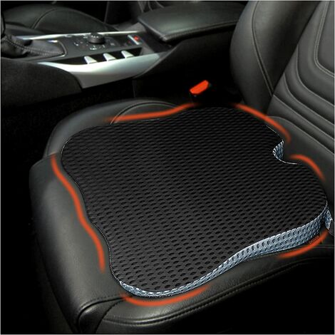 Coussin de Siège en Mousse à Mémoire, Coussin Coccyx de Siège Orthopédique pour Le Mousse à Mémoire de Forme for Coccyx Pain Relief, Car Seat, Office Chair Or Wheelchair (Black)-Devenirriche