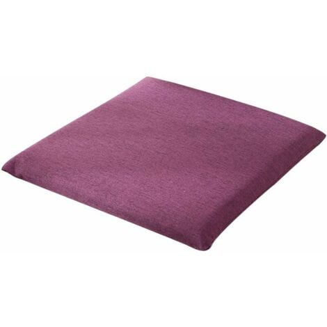 BROMOL Coussin de Siège en Mousse à Mémoire Forme, Coussins de Chaises Carrés, Garantit Stabilité et Maintien, pour Siège de Bureau, Fauteuil Roulant – Housse Lavable, 40 x 40 x 4 cm，Violet