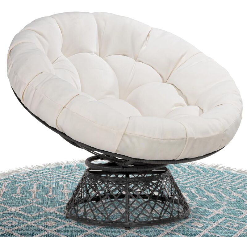 Linghhang - Coussin de siège ergonomique suspendu blanc de 27,5 pouces, coussin de dossier rond, adapté au salon, à la chambre à coucher et à la