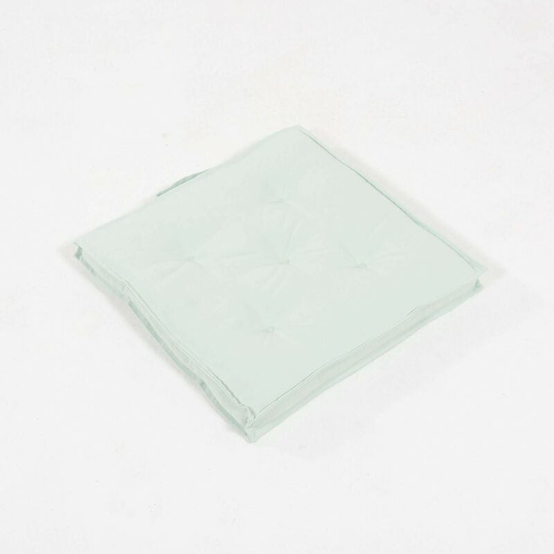 Coussin pour chaise de jardin, Hydrofuge, 180 gr Polyester, Coloris Vert clair, 42 cm x42 cm x5cm