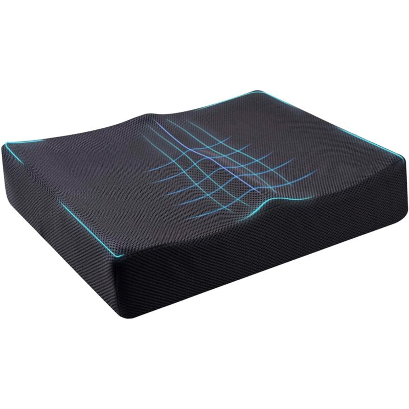 Coussin de siège Extra-Large, Coussin en Mousse à mémoire de Forme, Coussin de Bureau, Ergonomique, Coussin de siège pour Voiture, Coussin de