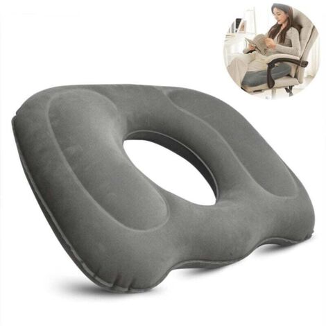 Coussin de siège gonflable orthopédique rond 45 x 39 cm avec pompe – soulage hémorroïdes, coccyx et douleurs postnatales