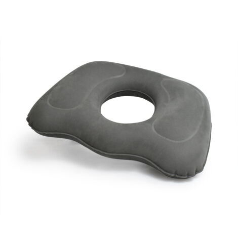 Coussin de siège gonflable pour soulager les douleurs au coccyx, réglable - gris