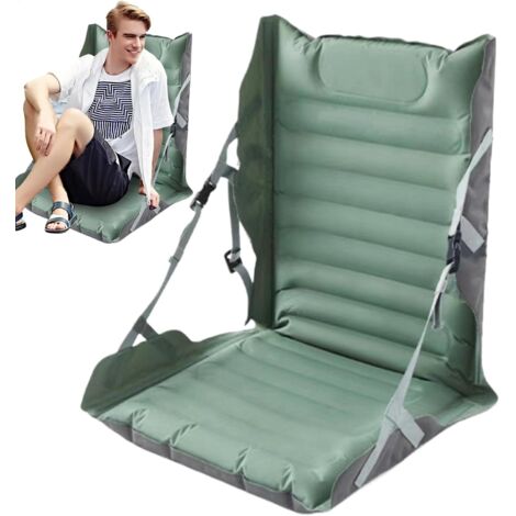 Coussin de siège gonflable - siège pliable avec dossier - Siège de sol