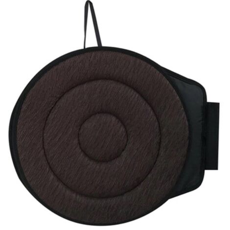 Coussin de siège pivotant et amovible, fin et flexible, pour conducteurs âgés et enceintes [gratuit] Marron, 2 anneaux