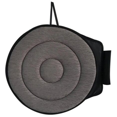 Coussin de siège pivotant et amovible, fin et pivotant, pour conducteurs âgés et enceintes [gratuit] Gris foncé, 2 anneaux