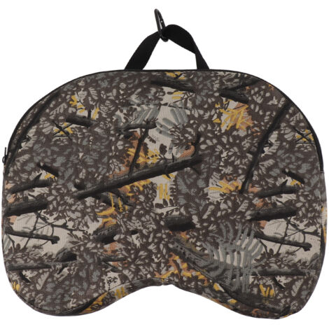 Coussin de siège pliable camouflage pour chasse et camping, gris-jaune