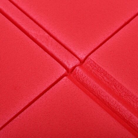 Coussin de siège pliable imperméable pour camping et jardin (Rouge)