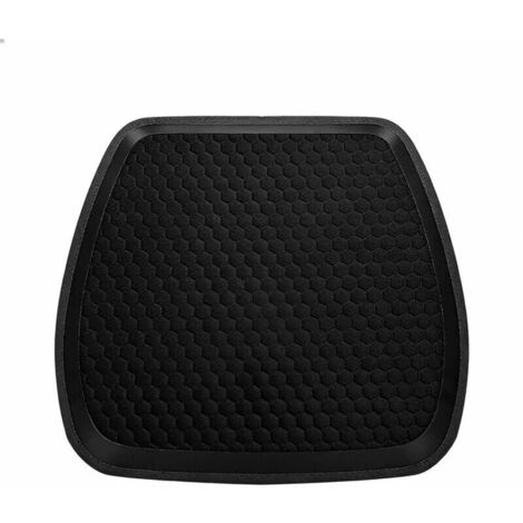 Coussin De Siège pour Sièges Avant Voiture, Coussin De Siège en Gel De Voiture, Coussin Siège Doublement épais Et Respirant Sièges Chaise en Gel Frais Et en Nid d'abeille(Noir)