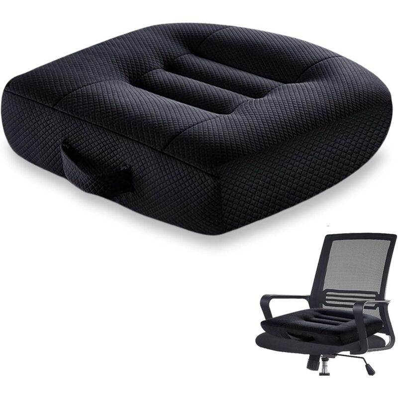 Coussin de siège rehausseur de siège auto : 40 x 40 cm Coussin orthopédique ergonomique Coussin de chaise extra large pour chaise de bureau, voiture,