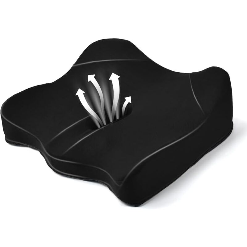 Coussin de Siège Voiture, Coussin Rehausseur Voiture en Mousse à Mémoire de Forme, Rehausseur de Voiture Adulte, Coussin de Voiture Conducteur