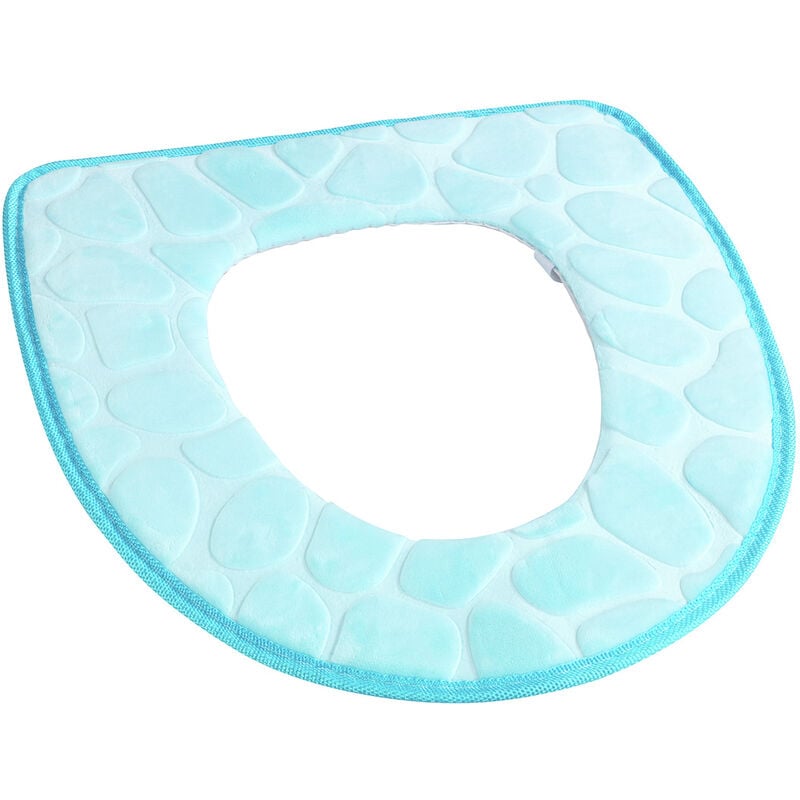 Wenko - Coussin siège de toilette Mem.Foam,bleu