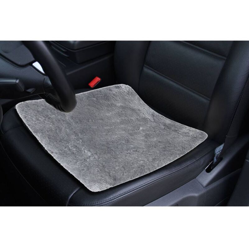 Hp Autozubehör - Coussin de siège 1 pièce 19764 laine de mouton véritable anthracite siège conducteur