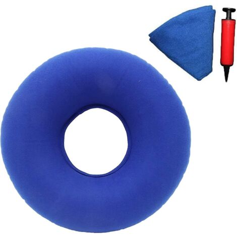 coussin De Sige Gonflable (38x38cm, Bleu) Oreiller Coussin Anneaux Pte Rduit La Pression Sur Le Nerf Sciatique De L'utilisateur, Convient Tous P
